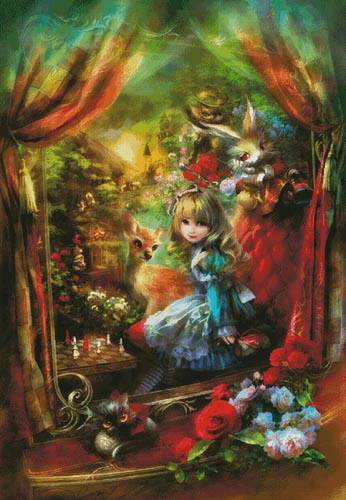 cross stitch pattern Alice Locomotion (Large)