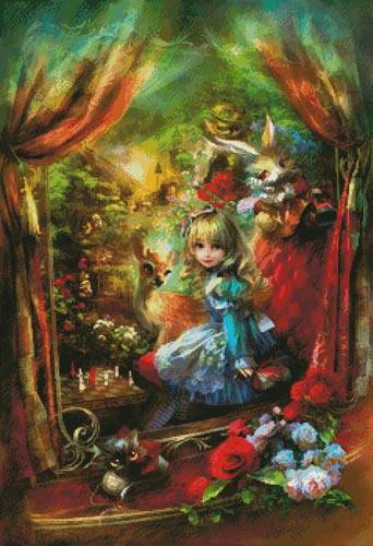 cross stitch pattern Alice Locomotion