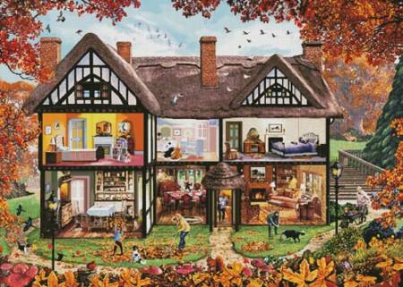 cross stitch pattern Autumn House (Large)