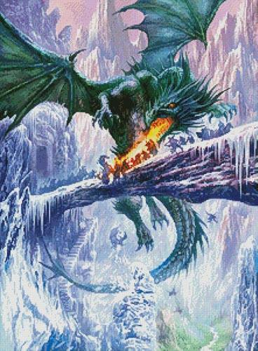 cross stitch pattern Attack on the Bridge