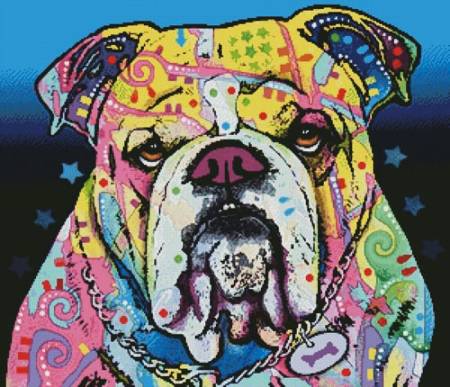 cross stitch pattern The Bulldog