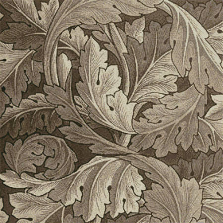 cross stitch pattern Brown/Beige Acanthus