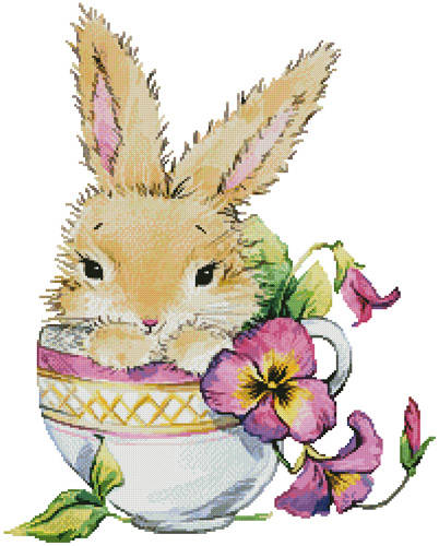 cross stitch pattern Bunny Cup
