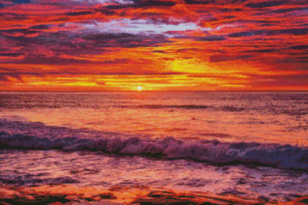 cross stitch pattern Colourful Sunset