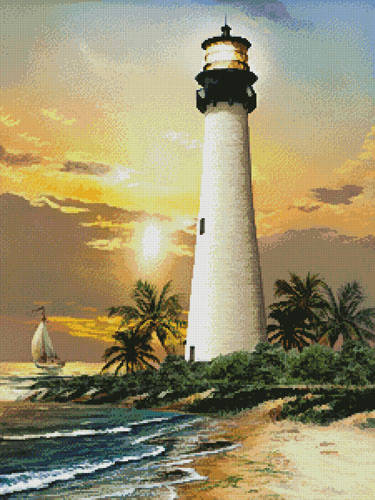 cross stitch pattern Cape Florida Lighthouse