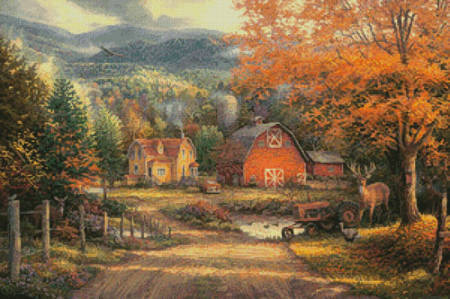cross stitch pattern Country Roads Take Me Home