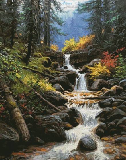 cross stitch pattern Cascade Creek