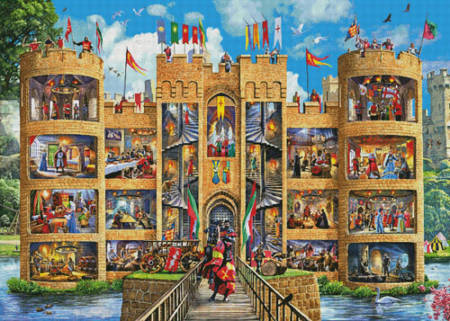 cross stitch pattern Castle Cutaway (Large)