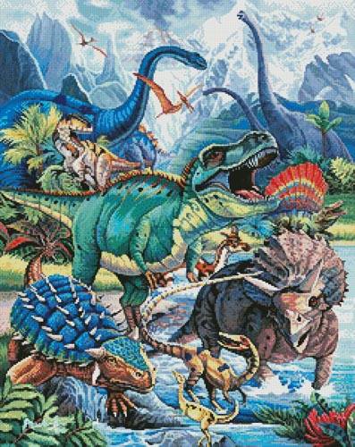 cross stitch pattern Dino