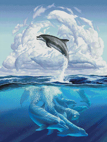 cross stitch pattern Dolphonic Symphony
