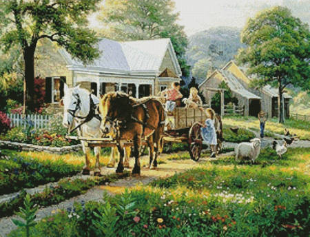 cross stitch pattern The Day of the Fair