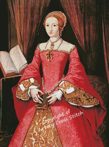 cross stitch pattern Elizabeth 1 when a Princess