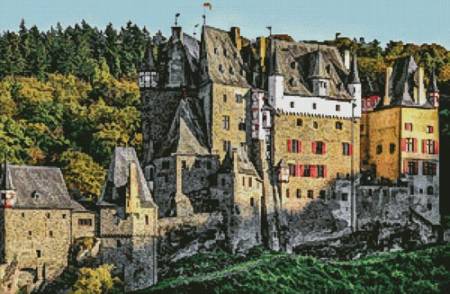 cross stitch pattern Eltz Castle