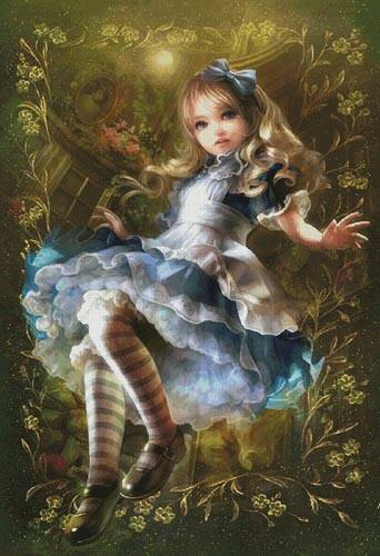 cross stitch pattern Floating Alice (Large)