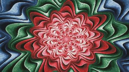 cross stitch pattern Fractal Abstract (Colourful)