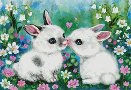 cross stitch pattern First Kiss