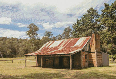 cross stitch pattern Frys Hut