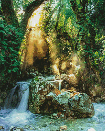 cross stitch pattern Forest Sanctuary (Crop)