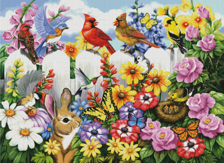 cross stitch pattern Garden Gossip (Large)