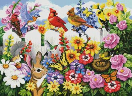 cross stitch pattern Garden Gossip