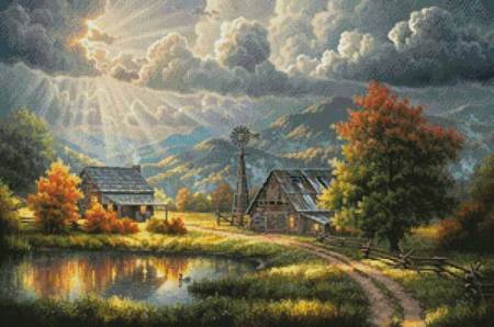 cross stitch pattern God Shed his Grace