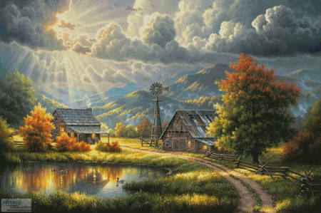 cross stitch pattern God Shed his Grace (Medium)