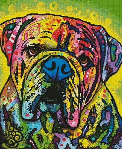 cross stitch pattern Hey Bulldog