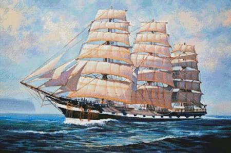 cross stitch pattern HMS Macquarie