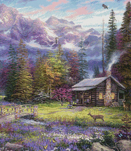 cross stitch pattern Inspiration of Spring Meadows (Crop)