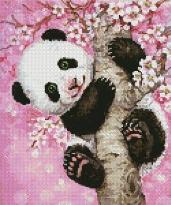 cross stitch pattern Mini Cherry Blossom Panda