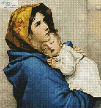 cross stitch pattern Madonna of the Streets (Crop)