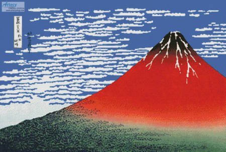 cross stitch pattern Mount Fuji in Clear Weather (Large)