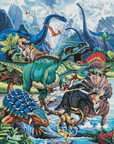 cross stitch pattern Mini Dino