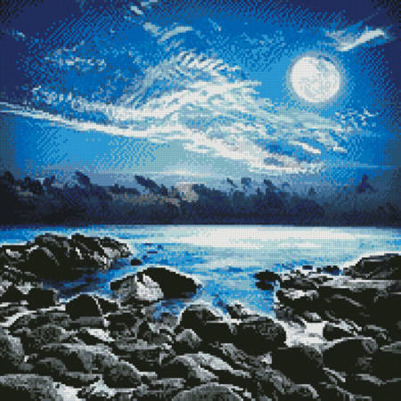 cross stitch pattern Moonlight Bay Photo