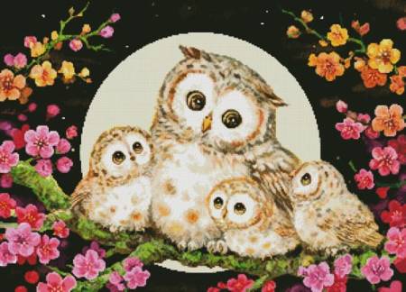 cross stitch pattern Moonlight Lullaby