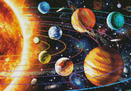 cross stitch pattern Mini New Solar System