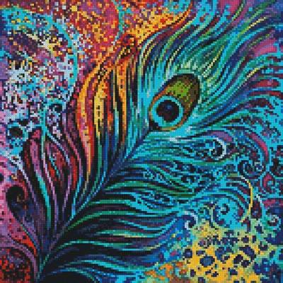 cross stitch pattern Mini Peacock Feather