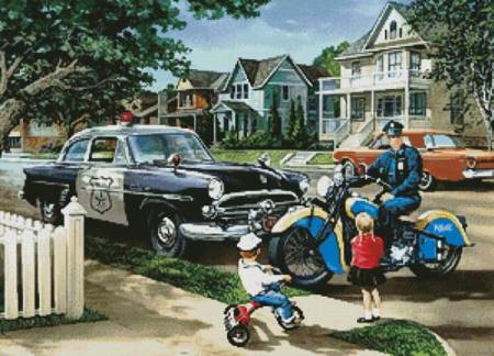 cross stitch pattern Neighbourhood Patrol