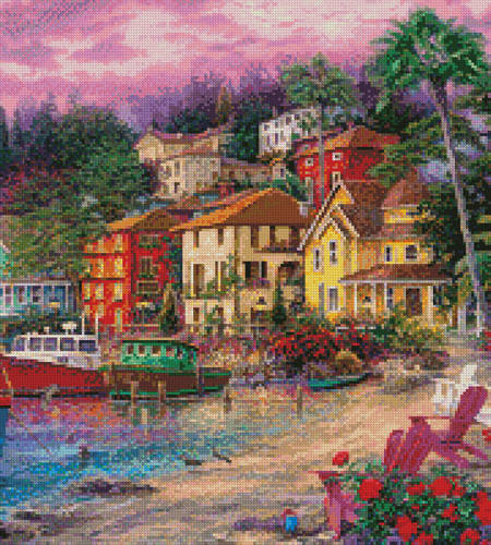 cross stitch pattern On Golden Shores (Crop)