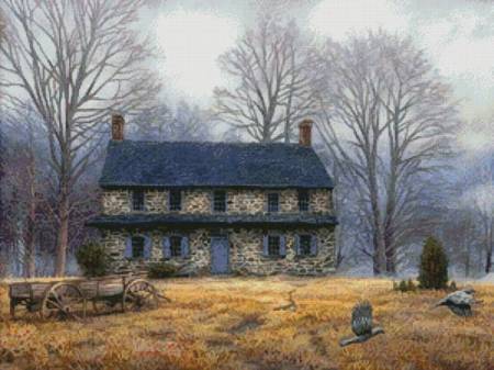 cross stitch pattern The Old Farmhouse