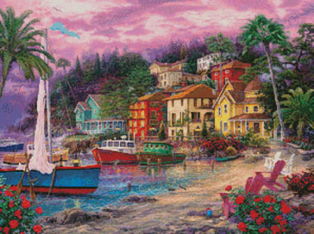 cross stitch pattern On Golden Shores