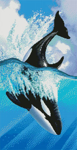 cross stitch pattern Orca 2