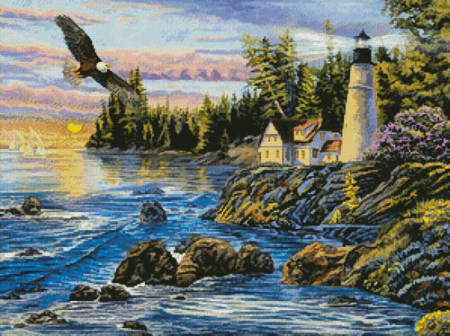 cross stitch pattern Peaceful Waters