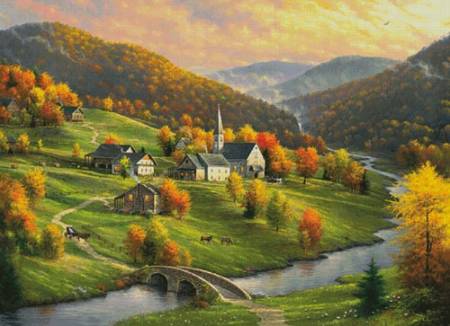 cross stitch pattern Peace in the Valley (Large)