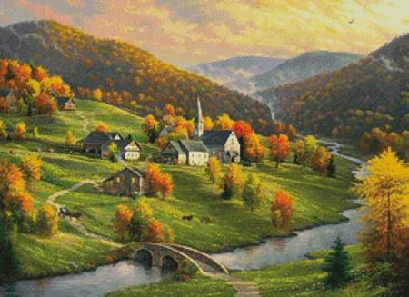 cross stitch pattern Peace in the Valley
