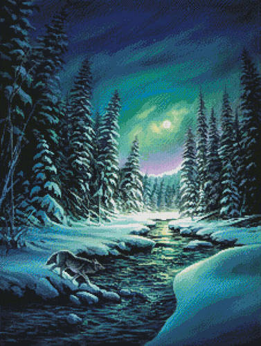 cross stitch pattern A Quiet Stroll