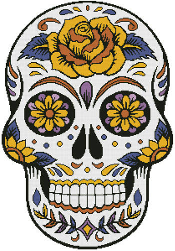 cross stitch pattern Sugar Skull