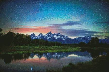 cross stitch pattern Schwabacher Nights