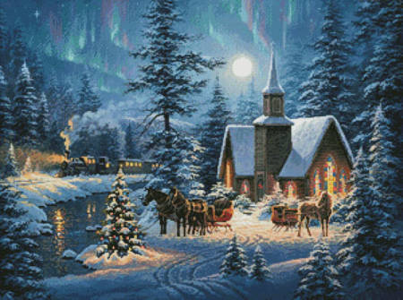 cross stitch pattern Silent Night