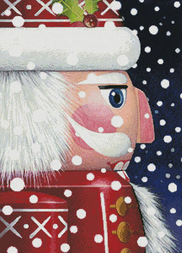 cross stitch pattern Santa Nutcracker